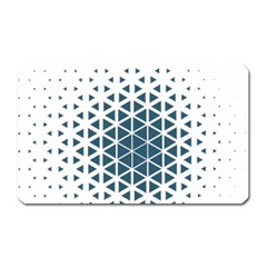 Business Blue Triangular Pattern Magnet (rectangular) by Mariart