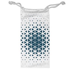 Business Blue Triangular Pattern Jewelry Bag by Mariart