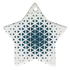 Business Blue Triangular Pattern Star Ornament (two Sides) by Mariart