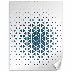 Business Blue Triangular Pattern Canvas 12  X 16  by Mariart