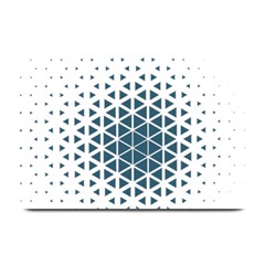 Business Blue Triangular Pattern Plate Mats by Mariart