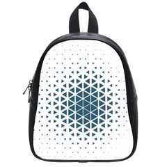 Business Blue Triangular Pattern School Bag (small) by Mariart