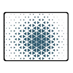 Business Blue Triangular Pattern Fleece Blanket (small) by Mariart