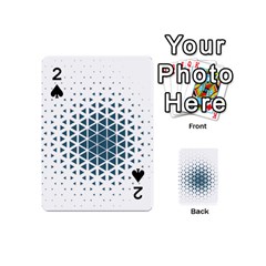 Business Blue Triangular Pattern Playing Cards 54 (mini) by Mariart