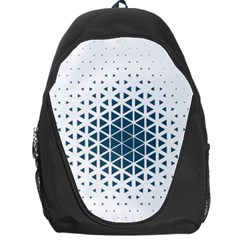 Business Blue Triangular Pattern Backpack Bag by Mariart