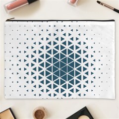 Business Blue Triangular Pattern Cosmetic Bag (xxxl) by Mariart