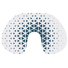 Business Blue Triangular Pattern Travel Neck Pillows by Mariart