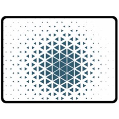 Business Blue Triangular Pattern Double Sided Fleece Blanket (large)  by Mariart