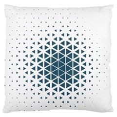 Business Blue Triangular Pattern Standard Flano Cushion Case (one Side) by Mariart