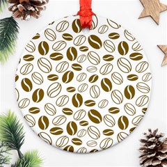 Coffee Beans Vector Ornament (round) by Mariart