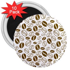 Coffee Beans Vector 3  Magnets (10 Pack)  by Mariart