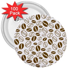 Coffee Beans Vector 3  Buttons (100 Pack)  by Mariart