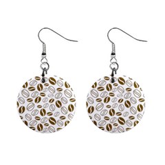 Coffee Beans Vector Mini Button Earrings