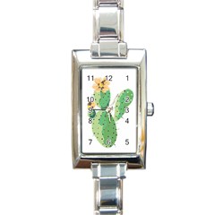 Cactaceae Thorns Spines Prickles Rectangle Italian Charm Watch by Mariart