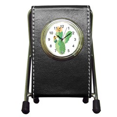 Cactaceae Thorns Spines Prickles Pen Holder Desk Clock by Mariart