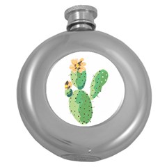 Cactaceae Thorns Spines Prickles Round Hip Flask (5 Oz) by Mariart