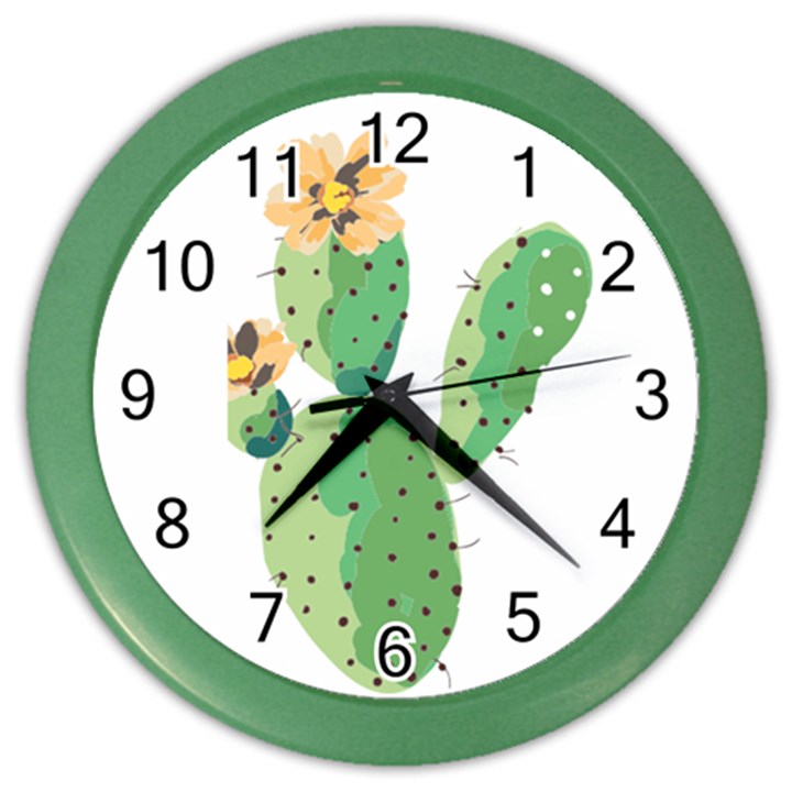 Cactaceae Thorns Spines Prickles Color Wall Clock