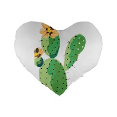 Cactaceae Thorns Spines Prickles Standard 16  Premium Heart Shape Cushions by Mariart