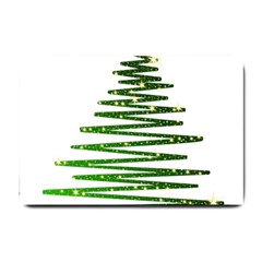 Christmas Tree Spruce Small Doormat  by Mariart