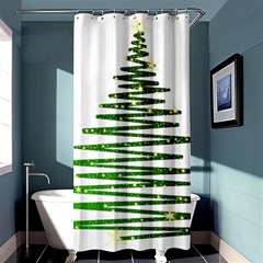 Christmas Tree Spruce Shower Curtain 36  X 72  (stall)  by Mariart