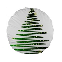 Christmas Tree Spruce Standard 15  Premium Round Cushions by Mariart