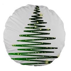 Christmas Tree Spruce Large 18  Premium Round Cushions by Mariart