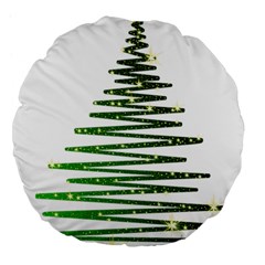 Christmas Tree Spruce Large 18  Premium Flano Round Cushions by Mariart