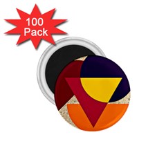 Circle Half Circle Colorful 1 75  Magnets (100 Pack)  by Mariart