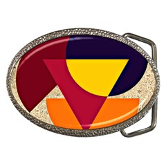 Circle Half Circle Colorful Belt Buckles by Mariart