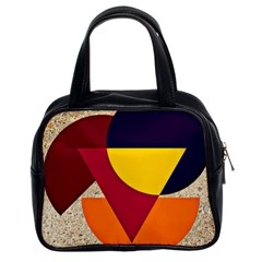 Circle Half Circle Colorful Classic Handbag (two Sides) by Mariart