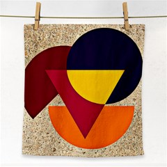 Circle Half Circle Colorful Face Towel by Mariart