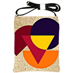 Circle Half Circle Colorful Shoulder Sling Bag by Mariart