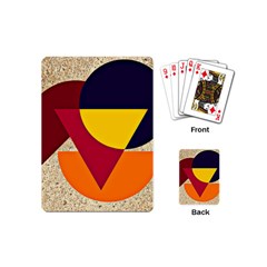 Circle Half Circle Colorful Playing Cards (mini) by Mariart