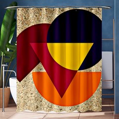 Circle Half Circle Colorful Shower Curtain 60  X 72  (medium)  by Mariart