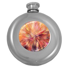 Color Background Structure Lines Round Hip Flask (5 Oz) by Mariart