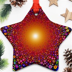 Color Background Structure Lines Polka Dots Ornament (star) by Mariart