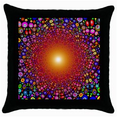 Color Background Structure Lines Polka Dots Throw Pillow Case (black) by Mariart