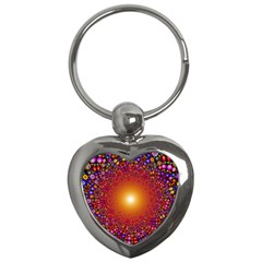 Color Background Structure Lines Polka Dots Key Chains (heart)  by Mariart