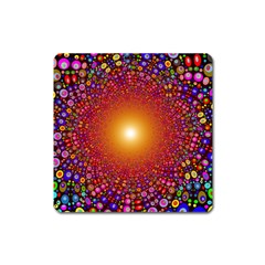 Color Background Structure Lines Polka Dots Square Magnet by Mariart