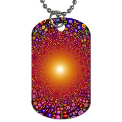 Color Background Structure Lines Polka Dots Dog Tag (two Sides) by Mariart