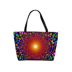 Color Background Structure Lines Polka Dots Classic Shoulder Handbag by Mariart