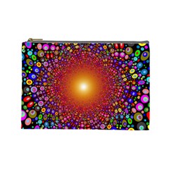 Color Background Structure Lines Polka Dots Cosmetic Bag (large) by Mariart