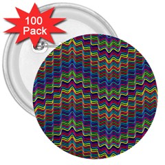 Decorative Ornamental Abstract Wave 3  Buttons (100 Pack)  by Mariart