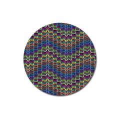 Decorative Ornamental Abstract Wave Magnet 3  (round) by Mariart