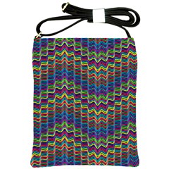 Decorative Ornamental Abstract Wave Shoulder Sling Bag by Mariart