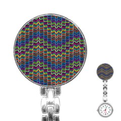 Decorative Ornamental Abstract Wave Stainless Steel Nurses Watch by Mariart