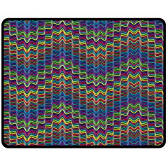 Decorative Ornamental Abstract Wave Double Sided Fleece Blanket (medium)  by Mariart