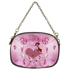 Cute Little Girl With Heart Chain Purse (two Sides) by FantasyWorld7