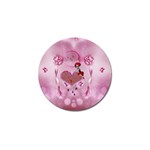 Cute Little Girl With Heart Golf Ball Marker (4 pack) Front