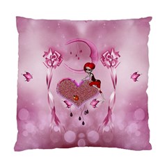 Cute Little Girl With Heart Standard Cushion Case (two Sides) by FantasyWorld7